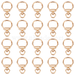 20Pcs Alloy Swivel Key Chain Spring Gate Clasp, Light Gold, 40x24x15mm, Hole: 5x8mm(FIND-AN0001-54)