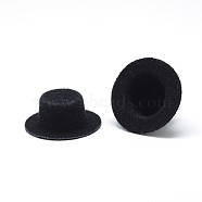 Cloth Hat Decoration, DIY Craft Decoration, with Plastic inside, Black, 40~41x16mm(X-AJEW-R078-4.0cm-07)