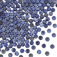 3 Strands Natural Sodalite Beads Strands, Frosted, Round, 6mm, Hole: 0.8mm, about 60pcs/strand, 14.1 inch(G-OC0005-07)