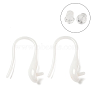 Hypoallergenic Bioceramics Zirconia Ceramic Ear Hooks, No Fading, Nickel Free, White, 15.5x3.5mm, Pin: 0.8mm and 1mm(EJEW-F340-10)