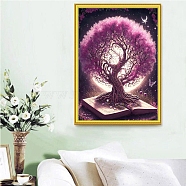 Tree of Life DIY Diamond Painting Kits, including Resin Rhinestones, Diamond Sticky Pen, Tray Plate and Glue Clay, Orchid, 400x300mm(DIAM-PW0009-47D)