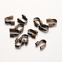Eco-Friendly Rack Plating Brass Wire Guardians, Lead Free & Cadmium Free & Nickel Free, Antique Bronze, 5x4x1mm, Hole: 0.5mm(KK-I606-30AB-NR)