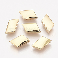 Alloy Multi-Strand Links, Quadrangle, Light Gold, 16x8x5mm, Hole: 1mm(PALLOY-T068-05KC)