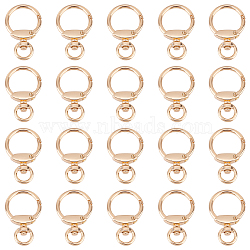 20Pcs Alloy Swivel Key Chain Spring Gate Clasp, Light Gold, 40x24x15mm, Hole: 5x8mm(FIND-AN0001-54)