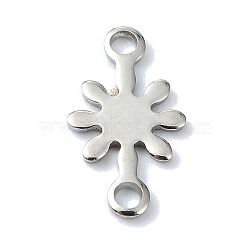 Non-Tarnish 201 Stainless Steel Connector Charms, Snowflake Links, Stainless Steel Color, 13x7x1mm, Hole: 1.4mm(STAS-C097-50P)