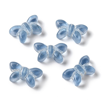 Transparent Lampwork Beads, Butterfly, Light Sky Blue, 11x19x6mm, Hole: 1mm, about 55~65pcs/100g