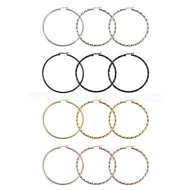 Titanium Steel Hoop Earrings(STAS-TA0001-17)-2