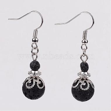 Natural & Synthetic Mixed Stone Bead Dangle Earrings(EJEW-JE02144)-2