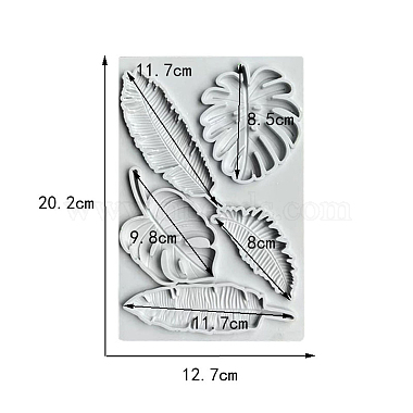 Силиконовые Молды для пищевых продуктов из листьев и перьев монстеры своими руками(FEAT-PW0001-024A)-2