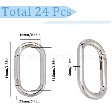 24Pcs Zinc Alloy Spring Gate Rings(PALLOY-SC0004-22)-2