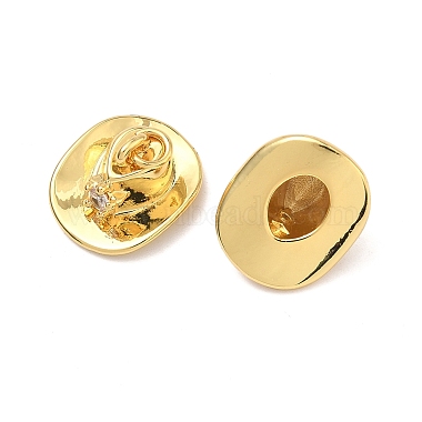 Brass Micro Pave Cubic Zirconia Pendants(KK-P345-21G)-2