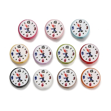 Printed Opaque Acrylic European Beads(AC-CBA6BCC-06)-1