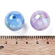 Printed & UV Plating Rainbow Iridescent Acrylic Beads(OACR-O008-01)-3