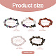 5Pcs 5 Style Natural Mixed Stone Chip Beads Stretch Bracelets for Women(BJEW-FW0001-03)-3