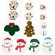 14Pcs 11 Style Christmas Theme Food Grade Eco-Friendly Silicone Beads(SIL-OC0001-13)-1