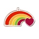 Pendentifs acryliques imprimés couleur arc-en-ciel(OACR-B006-01J)-1