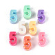 perles europ&eacute;ennes acryliques opaques plaqu&eacute;es UV(PACR-T017-10E)-1