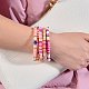 5Pcs 5 Style Handmade Polymer Clay Beads Stretch Bracelets Sets(BJEW-SZ0001-77A)-7