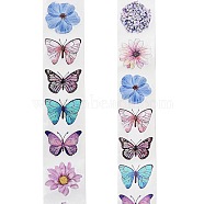 Self-Adhesive Paper Gift Tag Stickers, for Party, Decorative Presents, Butterfly and Flower, Colorful, 28mm(AJEW-Z030-05)
