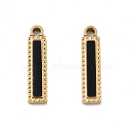 Ion Plating(IP) 316 Stainless Steel Pendants, Nickel Free, with Enamel, Letter Charm, Real 18K Gold Plated, Letter I, 17x4x2mm, Hole: 1.4mm(STAS-U014-28G-09)