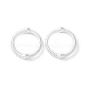 Alloy Bead Frames, Ring, Silver, 13x3mm, Hole: 1.6mm(FIND-E042-08S-02)