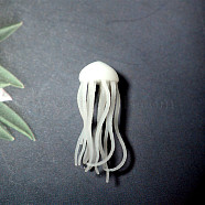 Sealife Model, UV Resin Filler, Epoxy Resin Jewelry Making, Jellyfish, White, 2.6x0.8cm(DIY-F039-05D-01)
