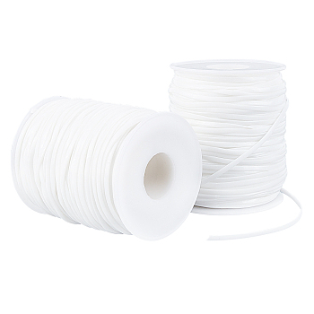 Plastic Cords for Jewelry Making, White, 2.3mm, 50m/roll