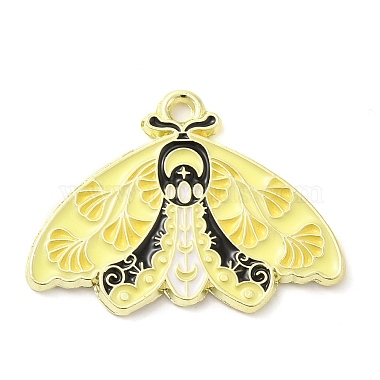 Golden Yellow Butterfly Alloy+Enamel Pendants