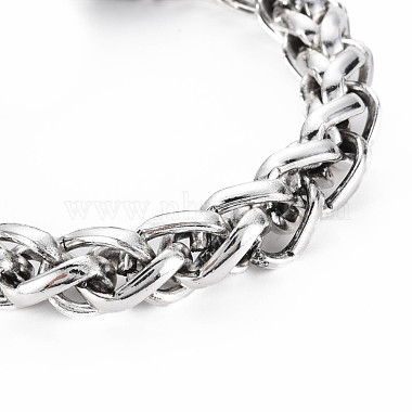 Men's Alloy Wheat Chain Bracelet(BJEW-N015-006)-2