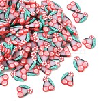 Handmade Polymer Clay Cabochons, Polymer Clay Slices for Resin Crafts & DIY Projects, Red, Cherry, 9x8x0.8~1mm, about 12345pcs/1000g(PY-CBABB49-03A)
