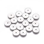 Non-Tarnish 304 Stainless Steel Spacer Beads, Flat Round, Stainless Steel Color, 10x0.8mm, Hole: 1.2mm(STAS-G200-02C-P)