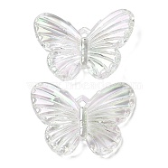 Transparent Acrylic Beads, Butterfly, Clear, 31.5x41x4.2mm, Hole: 2.5x2mm(MACR-K342-03)