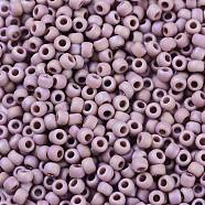 TOHO Round Seed Beads, Japanese Seed Beads, (412F) Purple Opaque Rainbow Matte, 11/0, 2.2mm, Hole: 0.8mm, about 5555pcs/50g(SEED-XTR11-0412F)