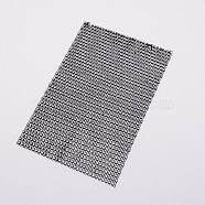 Plastic Elasticity Rhinestone Net, DIY Accessories, Festival Decoration Accessories, Black, 183x122x2.5mm(KY-WH0020-86E)