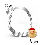 304 Stainless Steel Cookie Cutters, Cookies Moulds, DIY Biscuit Baking Tool, Father Christmas, Stainless Steel Color, 72x64mm(DIY-E012-57)