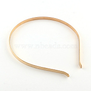 Hair Accessories Iron Hair Band Findings, Golden, 120~125mm(OHAR-Q042-008C-03)