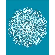 Silk Screen Printing Stencil, for Painting on Wood, DIY Decoration T-Shirt Fabric, Flower Pattern, 100x127mm(DIY-WH0341-201)