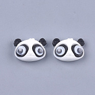 Resin Cabochons, with Plastic, Panda, White, 17x22.5x9.5mm(X-CRES-S363-19)