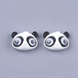 Resin Cabochons, with Plastic, Panda, White, 17x22.5x9.5mm(X-CRES-S363-19)