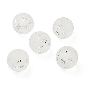 Opaque Acrylic Beads, Round, White, 10mm, Hole: 2mm, about 930pcs/500g