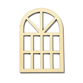 Wooden Mini Windows, Miniature Furniture, for Dollhouse Wall Decorations Photographic Props Accessories, Cornsilk, 148.5x99x3.5mm