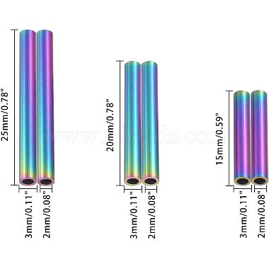 cuentas de tubo de acero inoxidable unicraftale 304(STAS-UN0004-03)-4