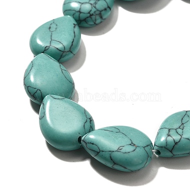 perles synthétiques turquoise brins(G-P561-B08-01)-4