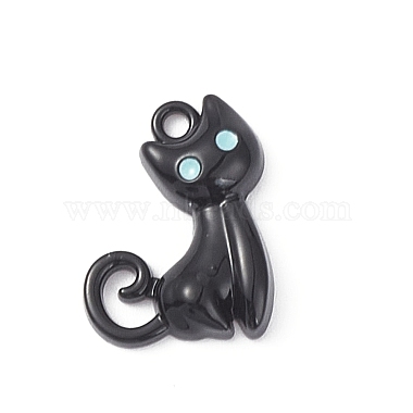 Black Cat Shape Alloy Pendants