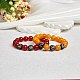 bracelet extensible en perles rondes en agate rouge naturelle(BJEW-SW00077-08)-6