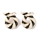 Brass with Enamel Twist Stud Earrings for Women(EJEW-Q389-02G-02)-1