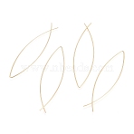 Minimalist Personality Street Tourism Jewelry, Ion Plating(IP) 304 Stainless Steel Earrings, Handmade Contracted Earrings, Hypoallergenic Earrings, Fish, Golden, 60x15mm, Pin: 0.7mm(EJEW-L237-01G)