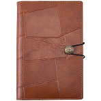 Vintage PU Leather Binder Travel Journal, Refillable Notebook with Button Closure, Reectangle, Saddle Brown, 195x130x24mm(AJEW-WH20130-219C)
