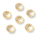 304 Stainless Steel Bead Caps, Multi-Petal, Flower, Golden, 5.7x1.4mm, Hole: 1.2mm(STAS-H149-27G)