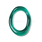 Transparent Resin Pendants, Oval Charm, Teal, 40x38x5mm, Hole: 27x19mm(FIND-H021-02B)